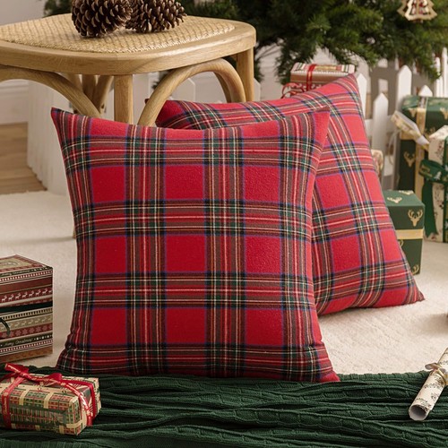 Pcs christmas plaid pillow - pcs,